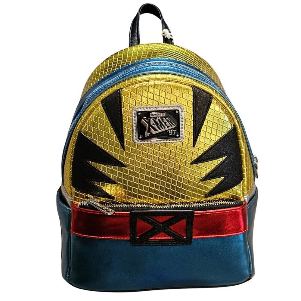 LOUNGEFLY Wolverine Marvel Metallic X-Men '97 Wolverine Cosplay Mini Backpack